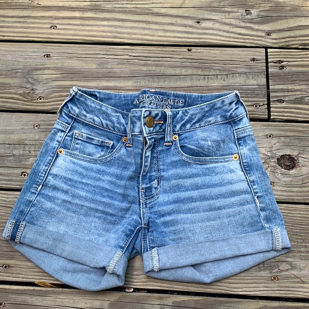 Soft denim shorts
